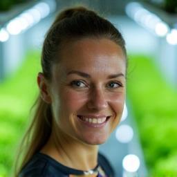 Foto van Chantal Koeman, eigenaresse van een verticaal tuinbouwbedrijf.